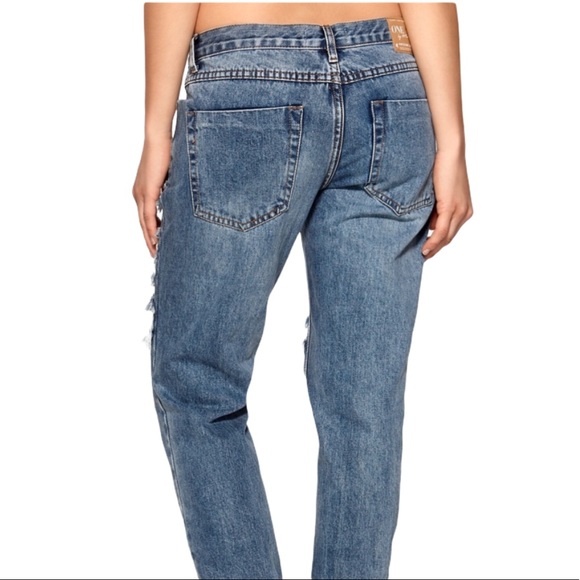 ONE TEASPOON Awesome Baggies Destroyed Low Jeans Size 27 - Picture 16 of 16